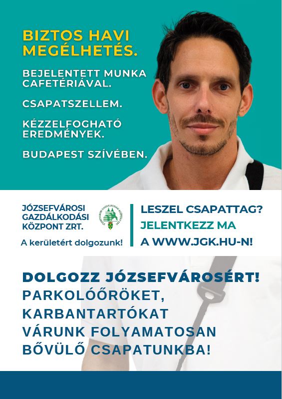 Legyél Te is csapattag, gyere a JGK-hoz dolgozni!