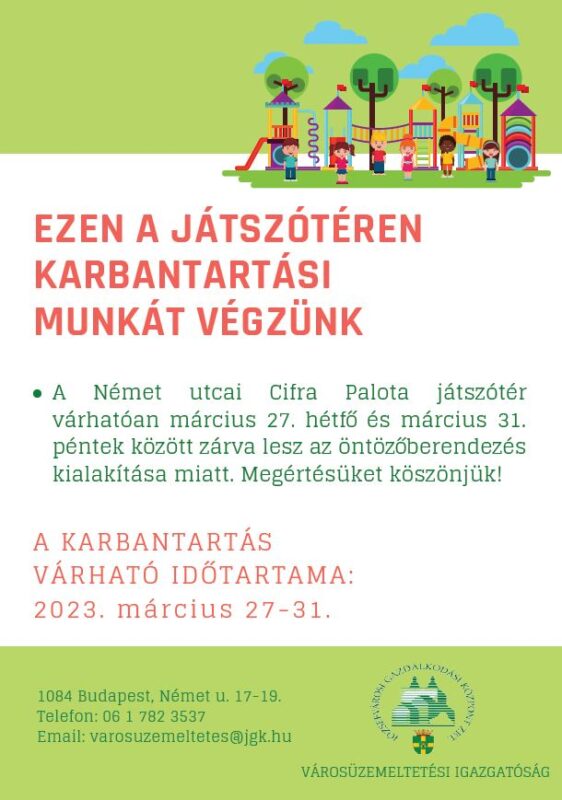 Játszótér karbantartás