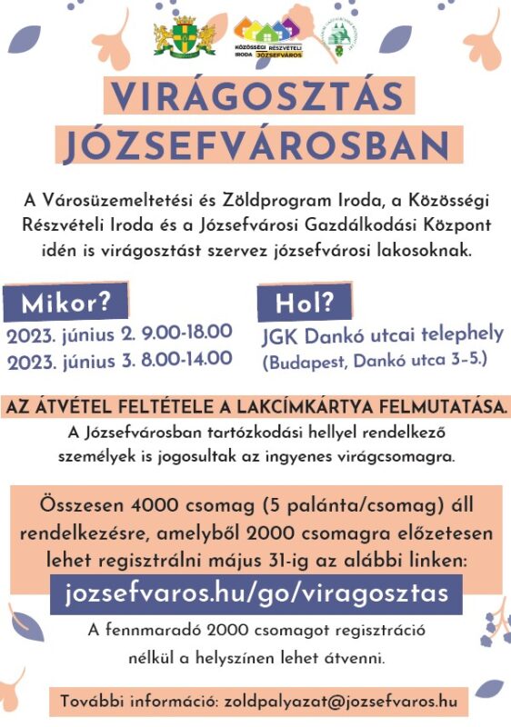 Virágosztás Józsefvárosban
