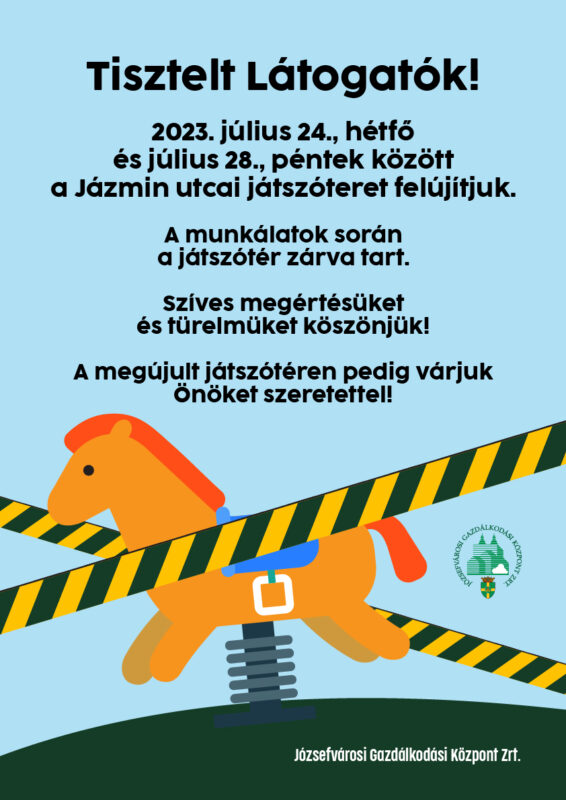 Felújítjuk a Jázmin utcai játszóteret!