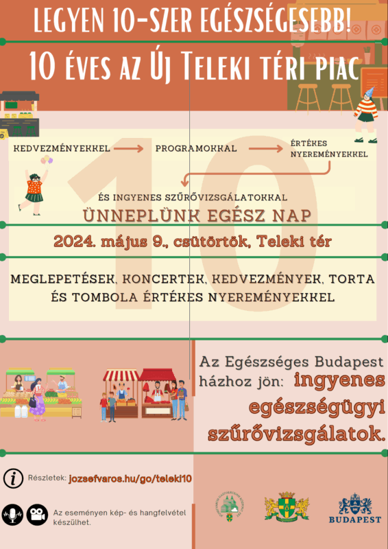 Május 9-én 10 éves az Új Teleki téri piac!