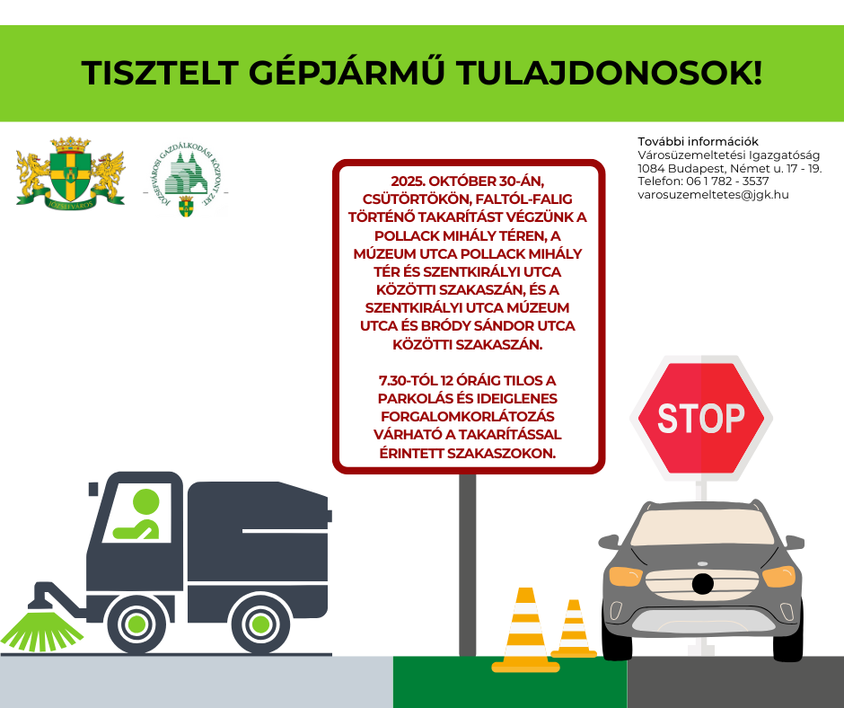 Faltól-falig takarítás a Palotanegyedben: forgalomkorlátozás várható