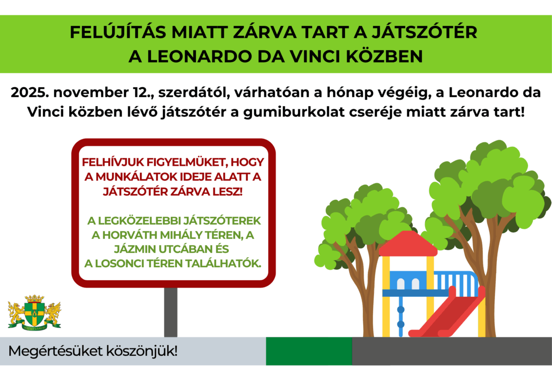 Folytatódik a játszótereken lévő gumiburkolatok cseréje