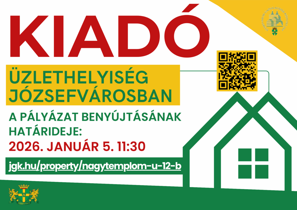 Helyiségbérlet pályázat Józsefvárosban 2025. tél