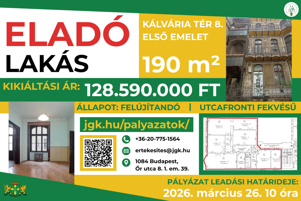 190 m2 Kálvária téri felújítandó lakás eladó