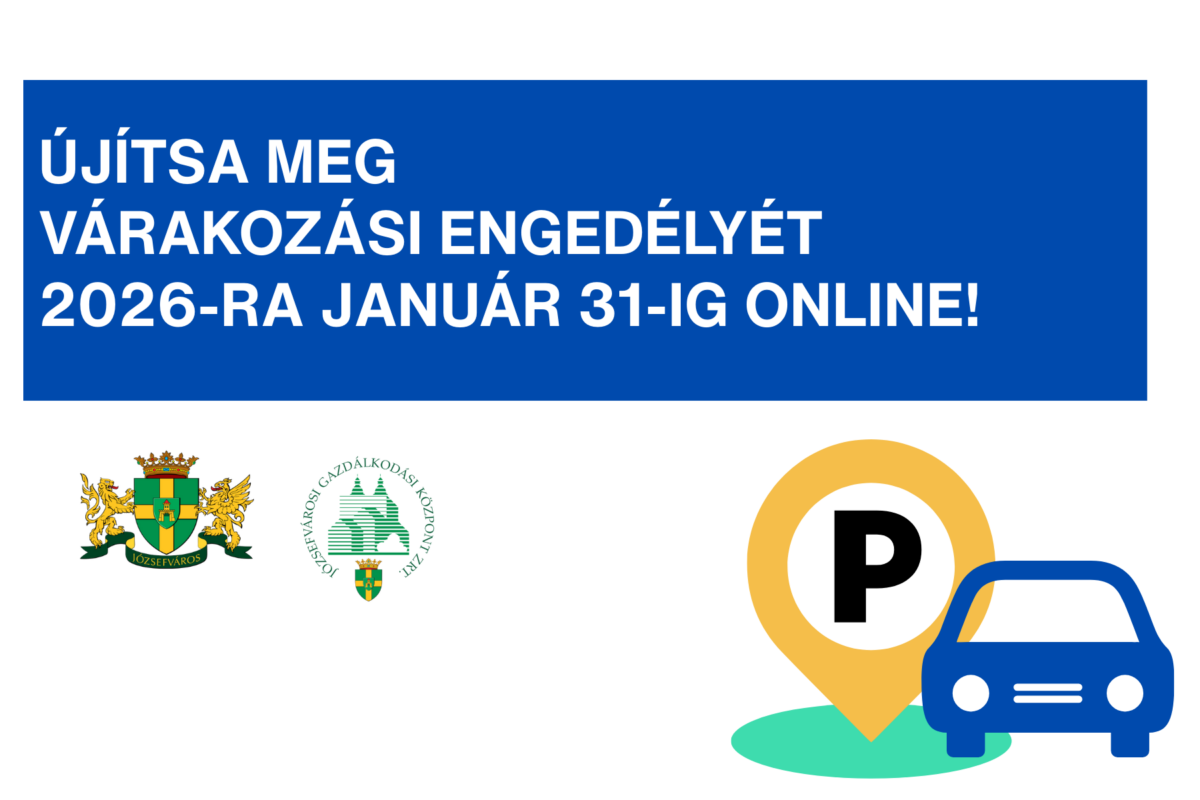 Újítsa meg lakossági várakozási engedélyét 2026-ra január 31-ig online!