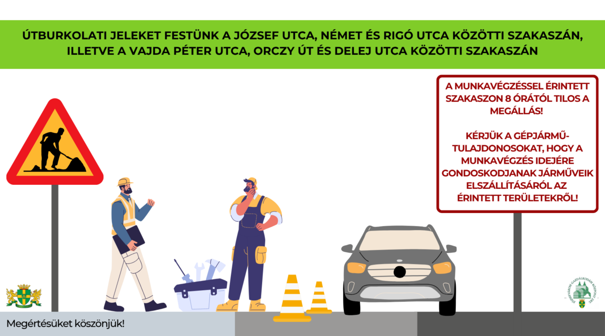 Két utcában is útburkolati jeleket festünk fel