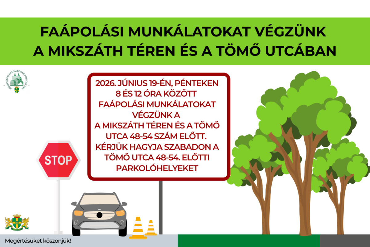 Faápolási munkálatok több helyszínen Józsefvárosban