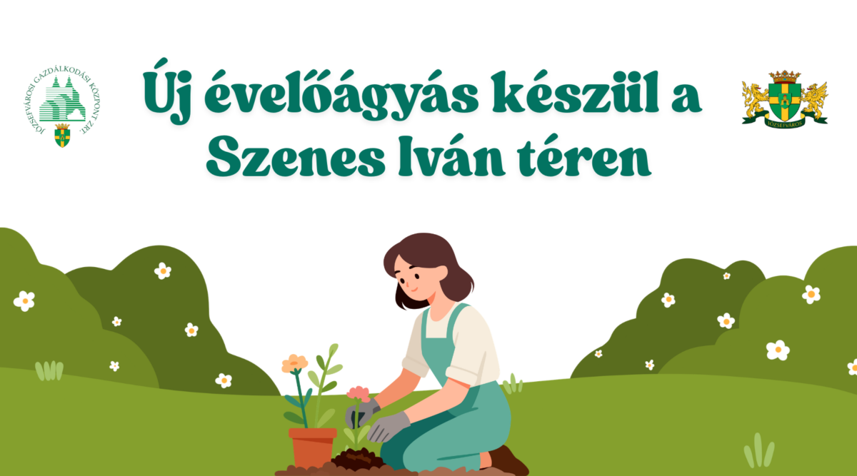 Új évelőágyás készül a Szenes Iván téren