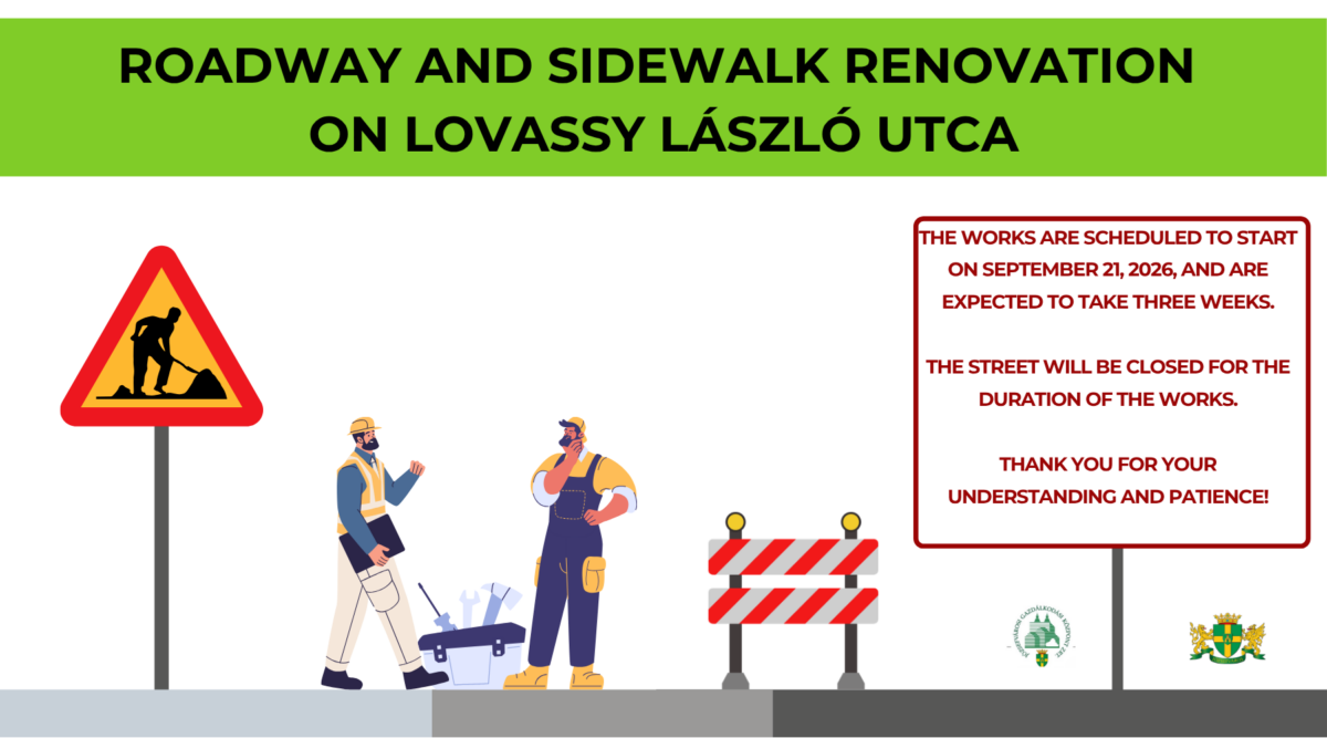 Road and sidewalk renovation on Lovassy László utca