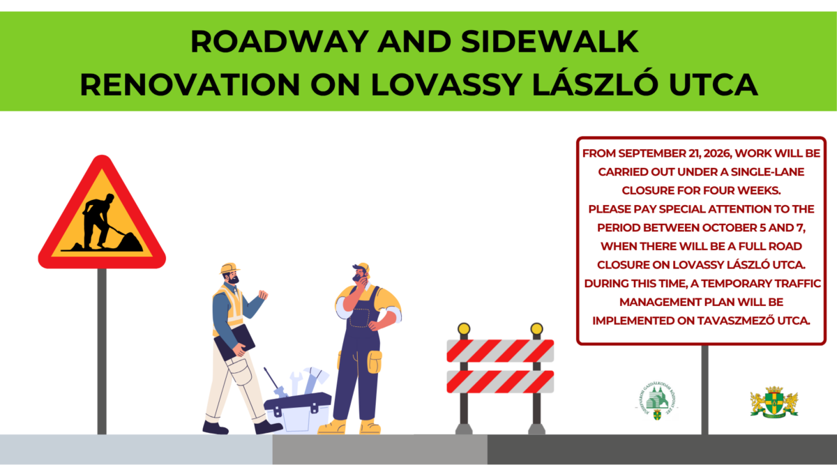 Road and sidewalk renovation on Lovassy László utca